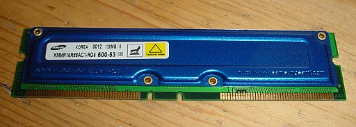 Picture of Samsung Rambus RDRAM Geheugen 128MB KMMR16R88AC1-RG6